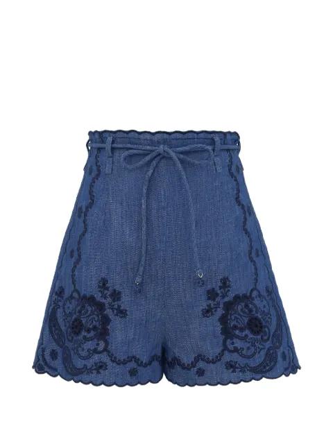 embroidered scalloped shorts by ZIMMERMANN