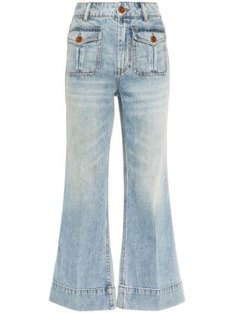 flared cropped jeans by ZIMMERMANN