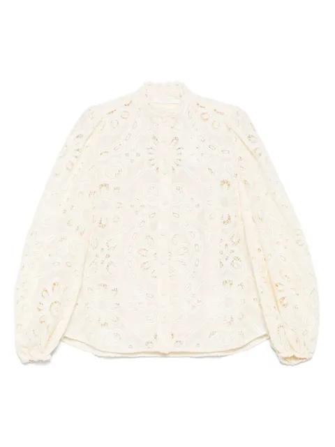 floral-embroidered shirt by ZIMMERMANN