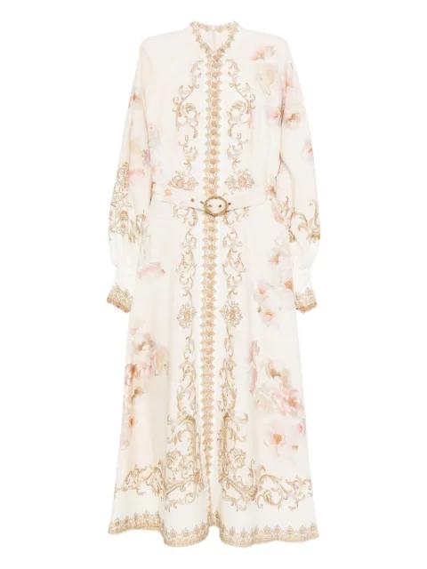 floral-print buttoned dress by ZIMMERMANN