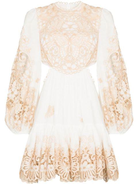 floral-print cut-out minidress by ZIMMERMANN