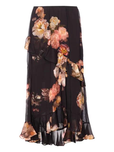 floral-print ruffled skirt by ZIMMERMANN