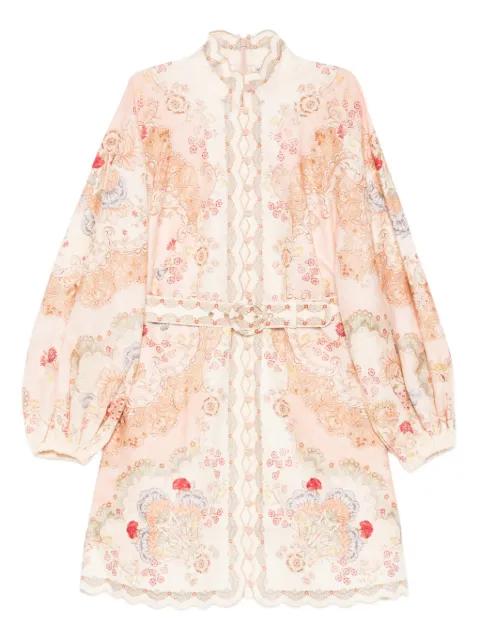 floral-print scalloped-hem mini dress by ZIMMERMANN
