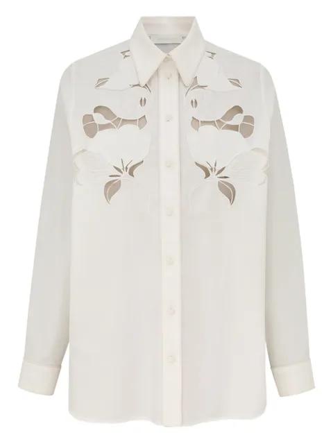 flower-embroidered shirt by ZIMMERMANN