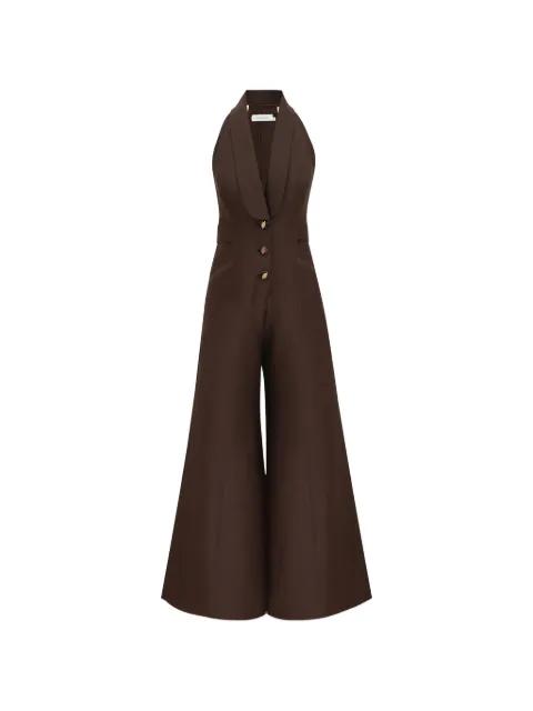 halterneck wide-leg jumpsuit by ZIMMERMANN