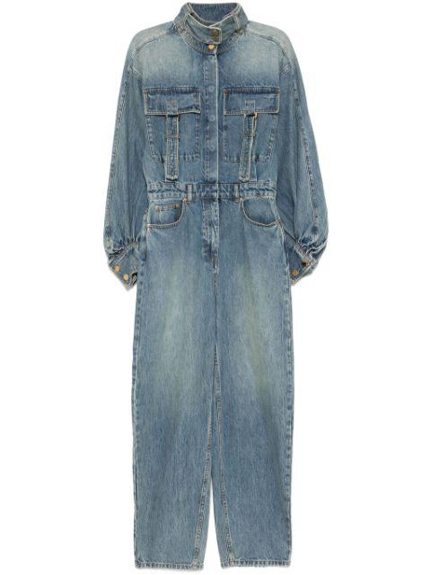 illustration denim jumpsuit by ZIMMERMANN