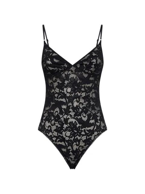 lace-embroidered V-neck bodysuit by ZIMMERMANN