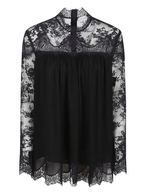 lace-panel high-neck top by ZIMMERMANN