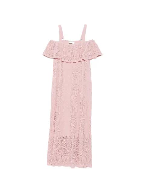 lace ruffled midi dress by ZIMMERMANN