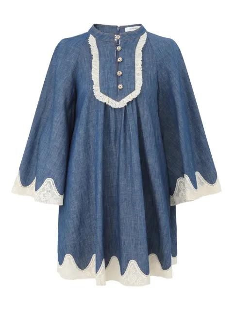 lace-trim mini dress by ZIMMERMANN