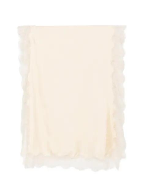 lace-trim scarf by ZIMMERMANN