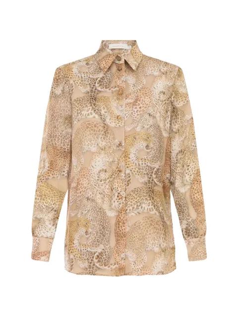 leopard button shirt by ZIMMERMANN