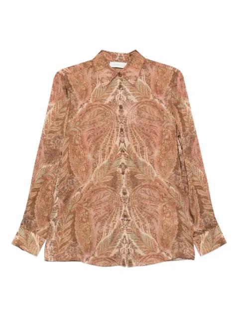 paisley-print collared shirt by ZIMMERMANN