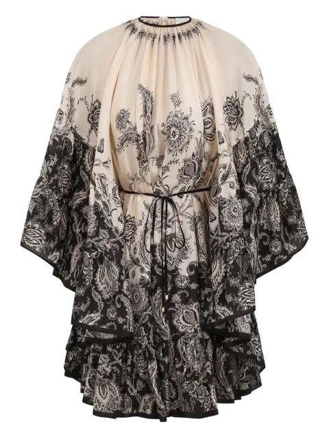 paisley-print ruffled dress by ZIMMERMANN