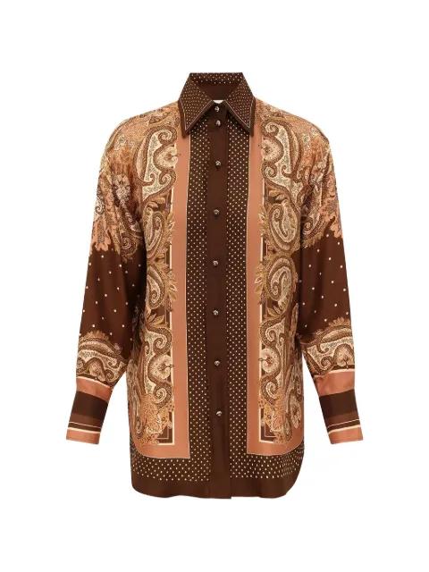 paisley-print silk shirt by ZIMMERMANN