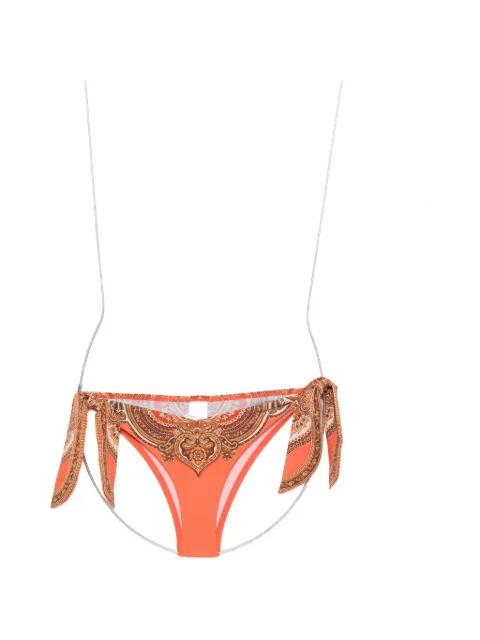 paisley-print tie-side bikini bottoms by ZIMMERMANN