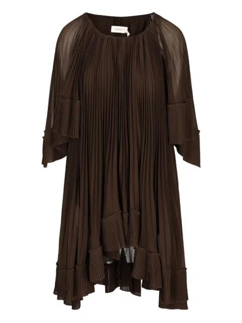 pleated cape mini dress by ZIMMERMANN