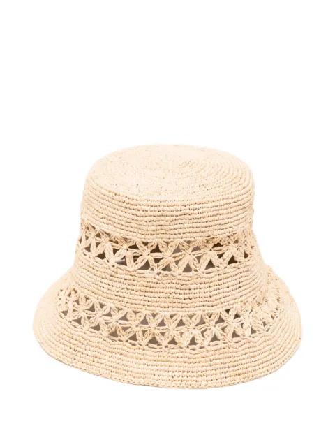 raffia bucket hat by ZIMMERMANN
