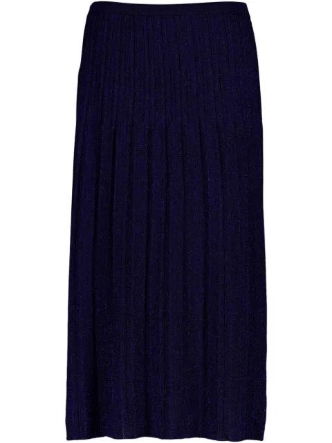 ribbed lurex midi skirt by ZIMMERMANN
