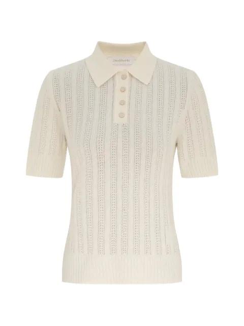 ribbed polo top by ZIMMERMANN