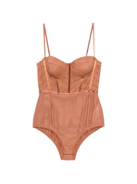 ribbon-trim corset bodysuit by ZIMMERMANN