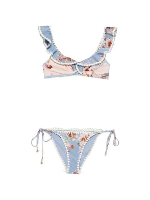 ruffled floral bikini by ZIMMERMANN