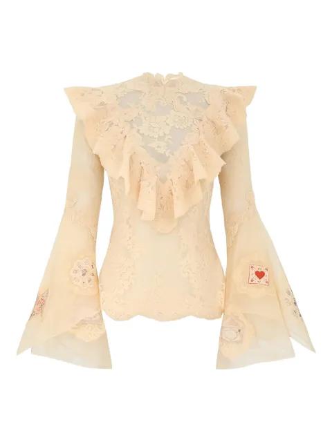 ruffled lace shirt by ZIMMERMANN