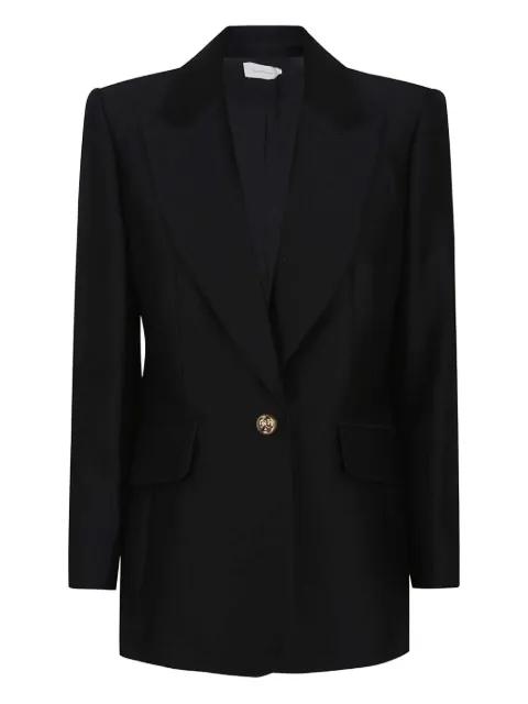 single-button notched  blazer by ZIMMERMANN