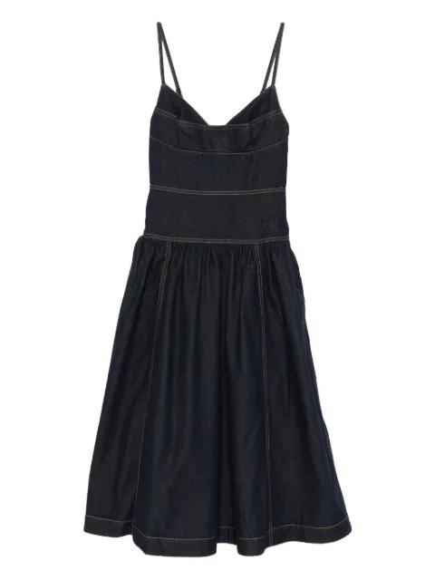 sleeveless denim midi dress by ZIMMERMANN