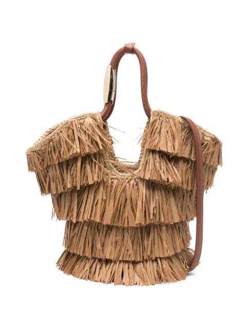 small Goldentime fringed tote bag by ZIMMERMANN