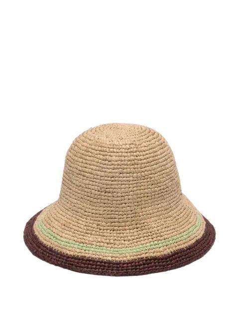 stripe-detail bucket hat by ZIMMERMANN