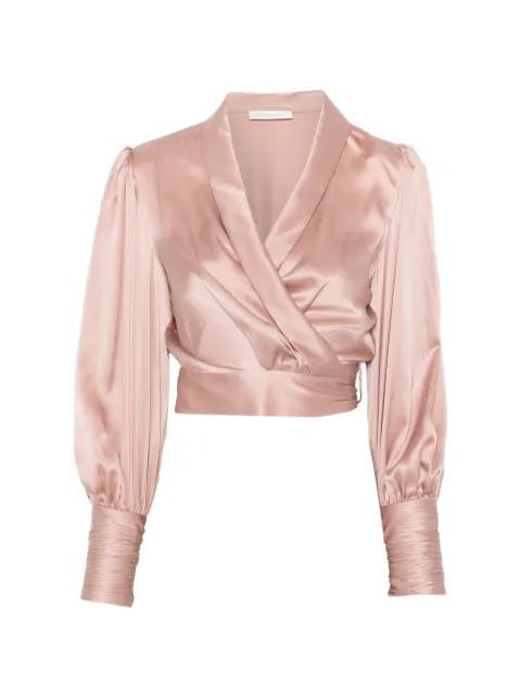 wrap-design blouse by ZIMMERMANN