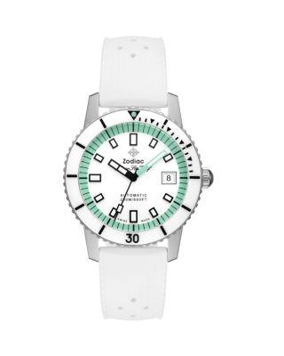 Compression Diver Automatic White Rubber Watch by ZODIAC