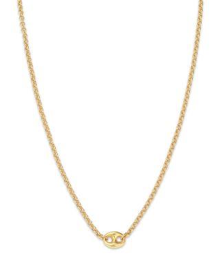 14K Yellow Gold Heavy Metal Mariner Link Pendant Necklace by ZOE CHICCO