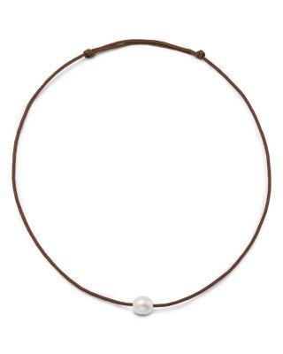 Paracord Cultured Freshwater Baroque Pearl Cord Necklace by ZOE CHICCO