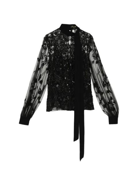 floral-embroidered blouse by ZUHAIR MURAD