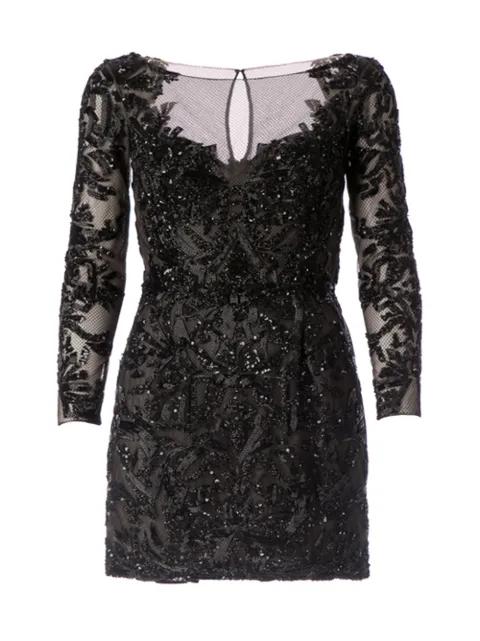 sequin embellished mesh mini dress by ZUHAIR MURAD