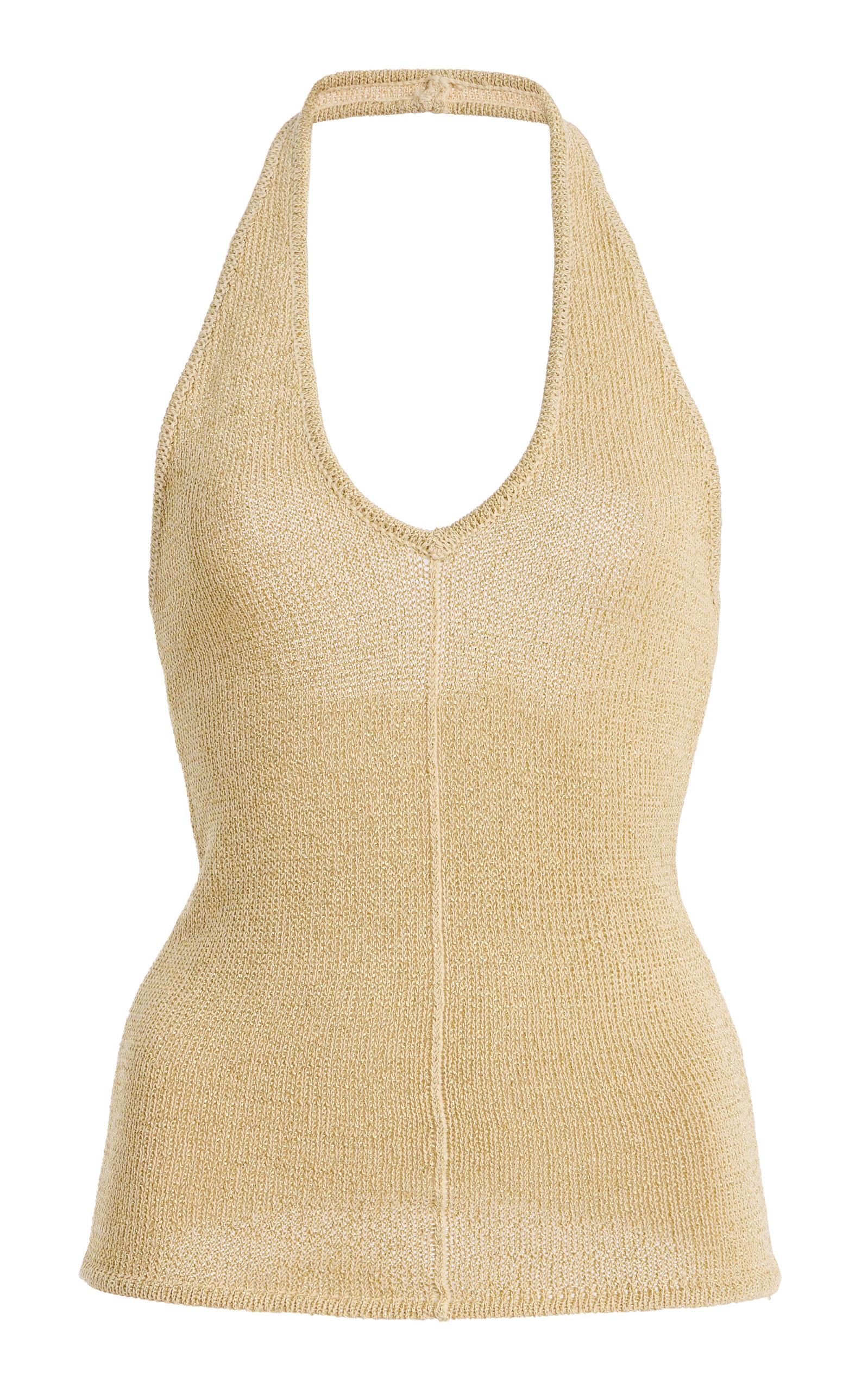 Zulu & Zephyr Exclusive La Isla Lurex Knit Halter Top - Moda Operandi by ZULU&ZEPHYR