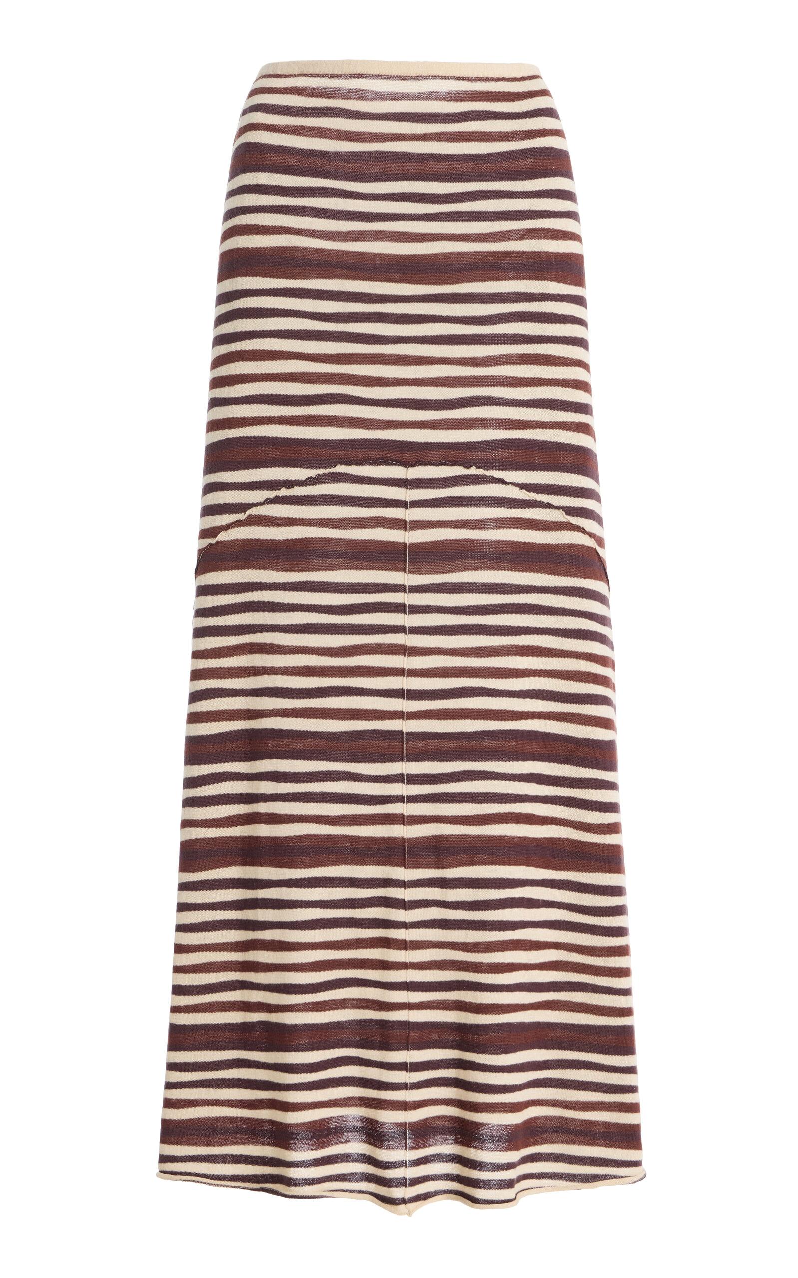 Zulu & Zephyr Exclusive Striped Knit Midi Skirt - Moda Operandi by ZULU&ZEPHYR
