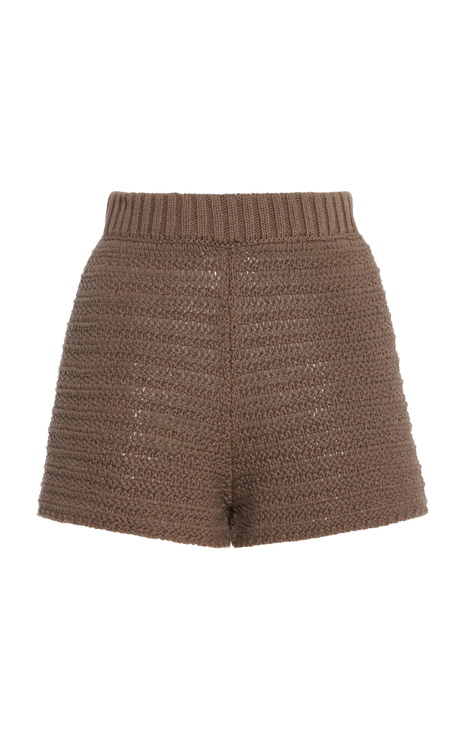 Zulu & Zephyr Lattice-Knit Cotton Shorts - Moda Operandi by ZULU&ZEPHYR