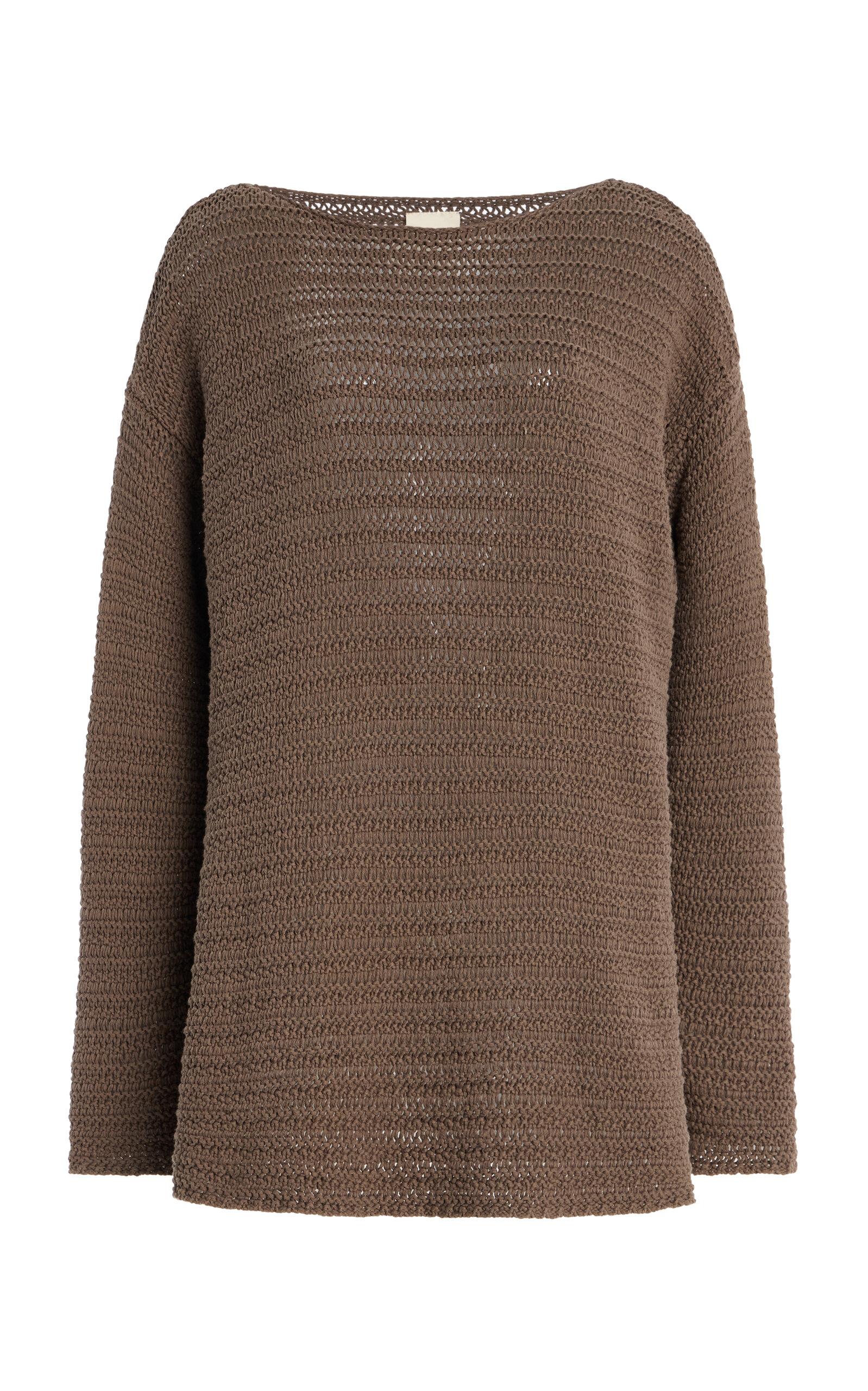 Zulu & Zephyr Lattice-Knit Cotton Sweater - Moda Operandi by ZULU&ZEPHYR