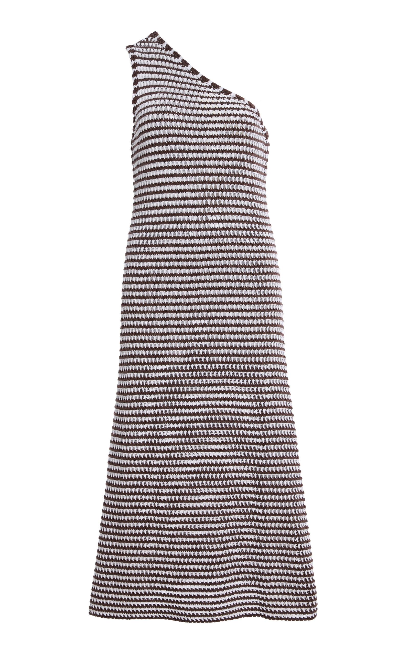 Zulu & Zephyr One-Shoulder Lattice-Knit Cotton Maxi Dress - Moda Operandi by ZULU&ZEPHYR