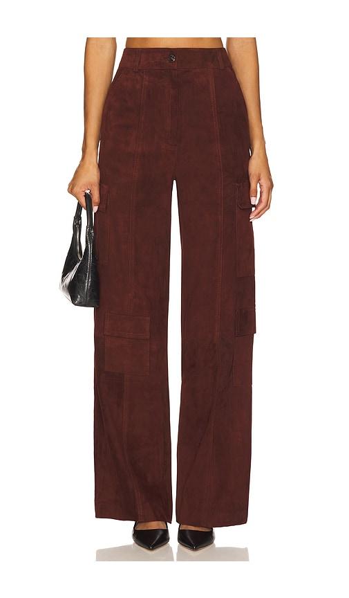 ZUT Sammy Suede Pants in Burgundy by ZUT