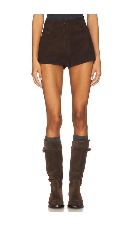 ZUT x REVOLVE Waistband Shorts in Chocolate by ZUT