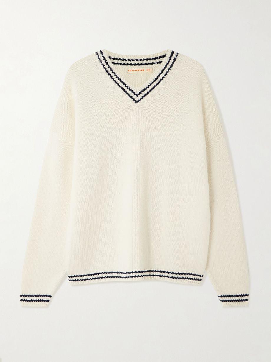 Balla Slouch striped wool sweater by &DAUGHTER