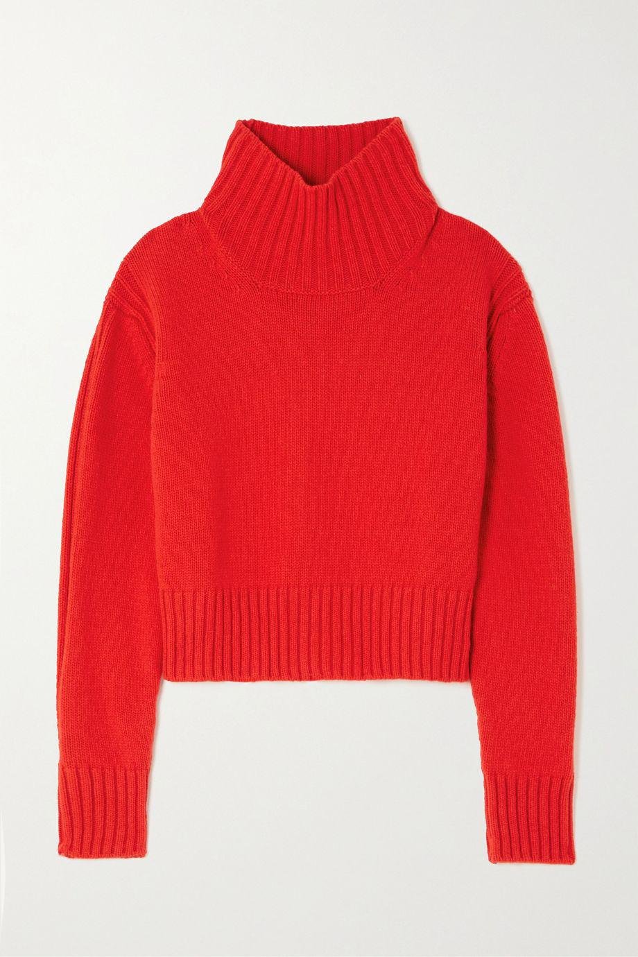 Fintra cropped wool turtleneck sweater by &DAUGHTER