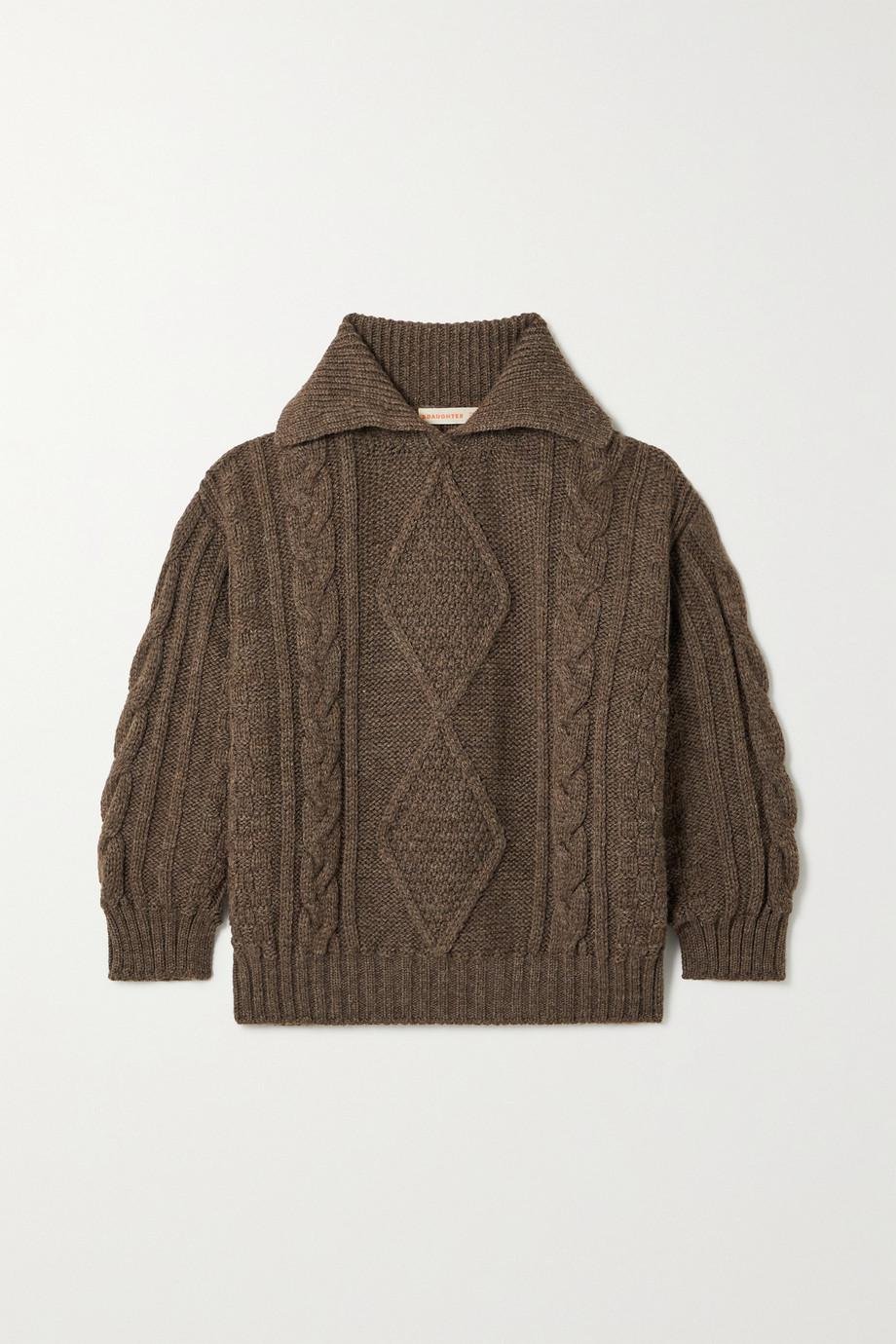 + NET SUSTAIN Kesh cable-knit wool sweater by &DAUGHTER