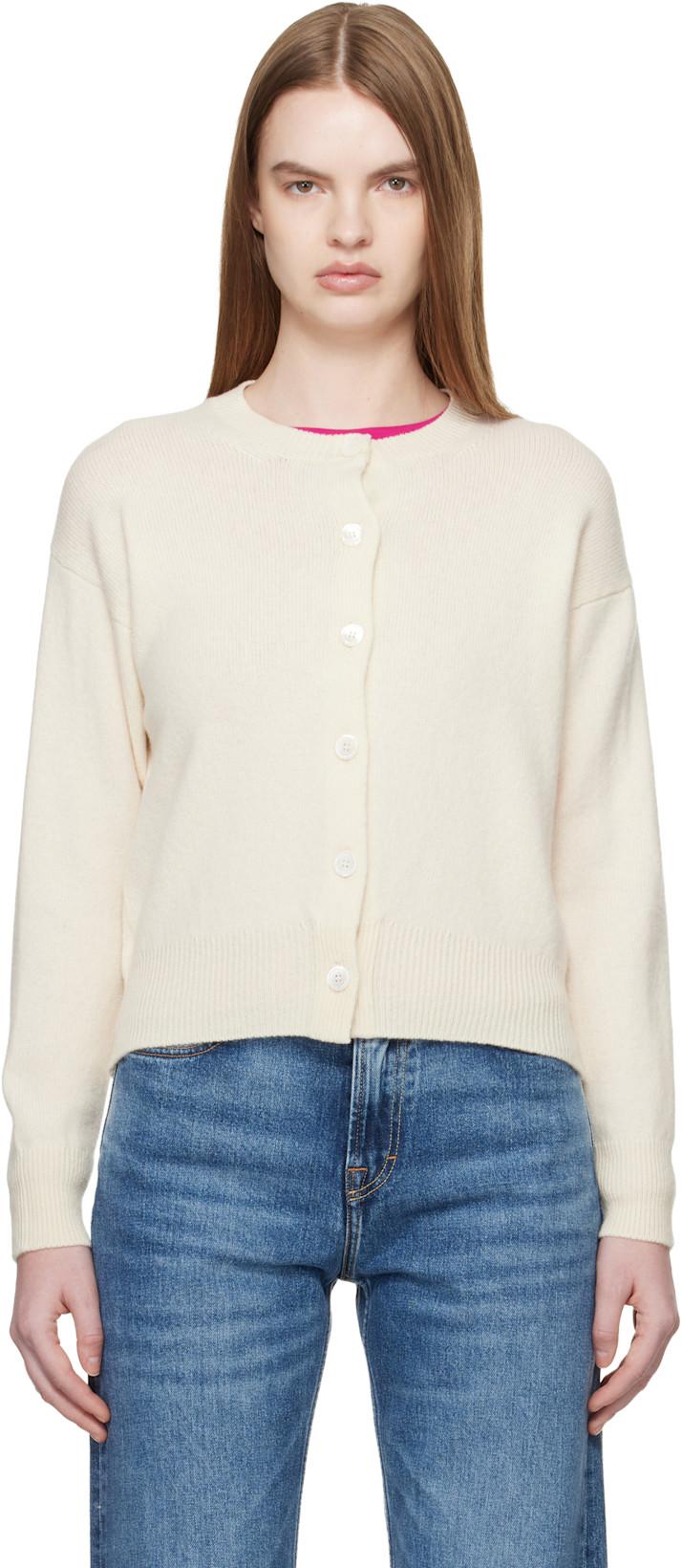 Off White Ada Crewneck Cardigan by &DAUGHTER