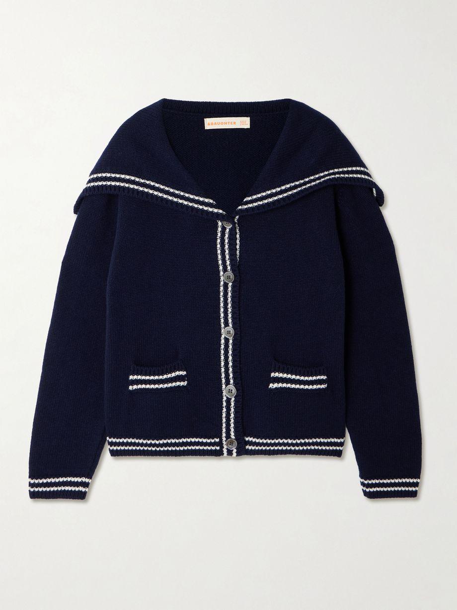 Saoirse Sailor striped wool cardigan by &DAUGHTER