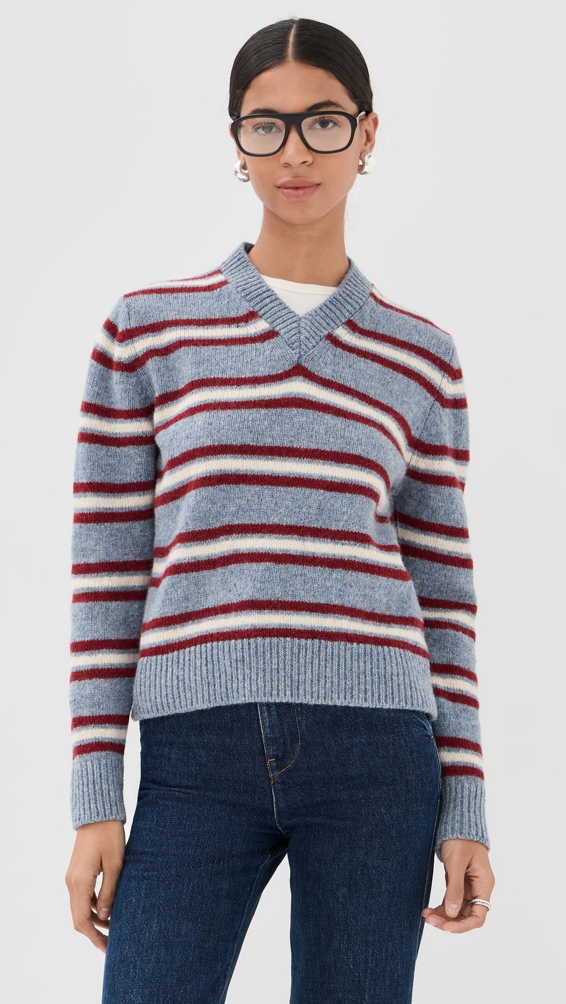 Shetland Stripe V Neck by &DAUGHTER